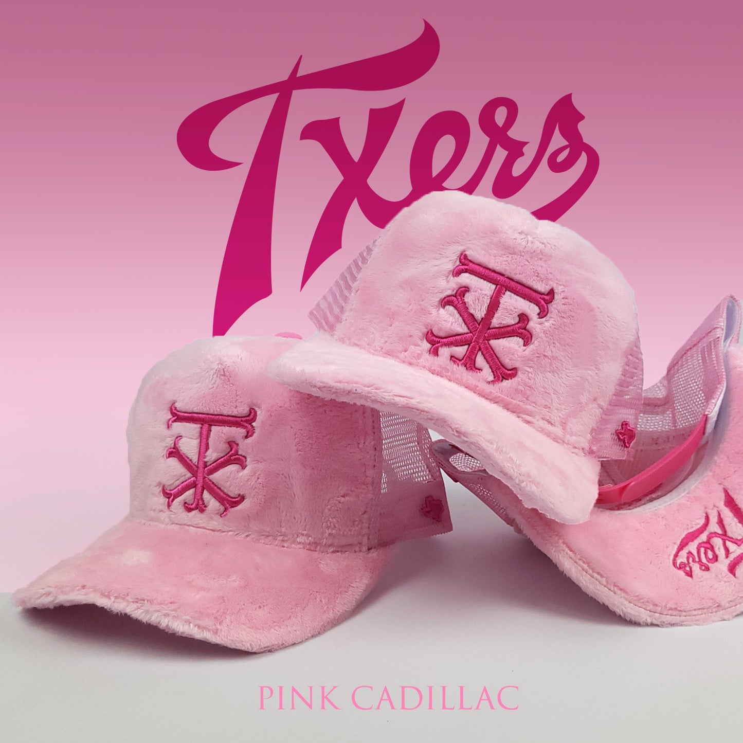Pink Cadillac Velvet Trucker